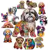 Dog Series Wooden Jigsaw Puzzles Art Unique Animal Shaped Puzzle Diy Leisure Game for Adults Kids Family Home Decor 1