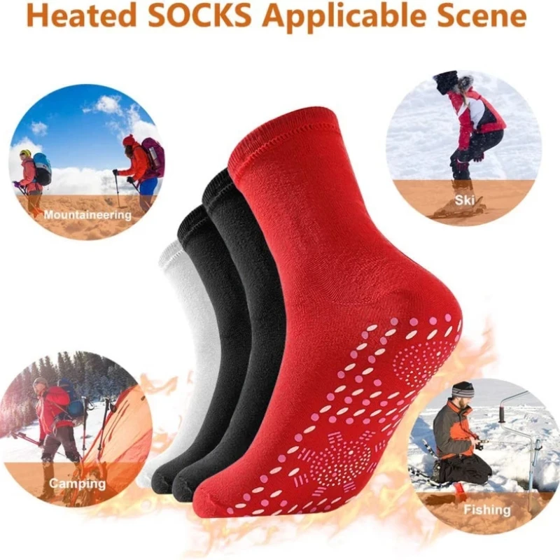 

2 Pair Tourmaline Slimming Health Sock Self Heating SocksMagnetic Self-Heating SocksFoot Massage Thermotherapeutic Sock New