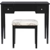 Home Dcor Black Butterfly Stool Vanity Set with Bench 5