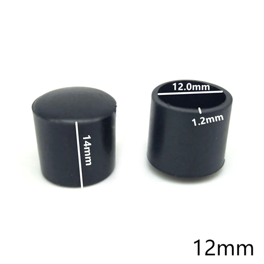 20pcs Table Chair Protection Non-slip Foot Cover  Round Black Plastic Cover Protective Pads For Table Chair Legs Feet