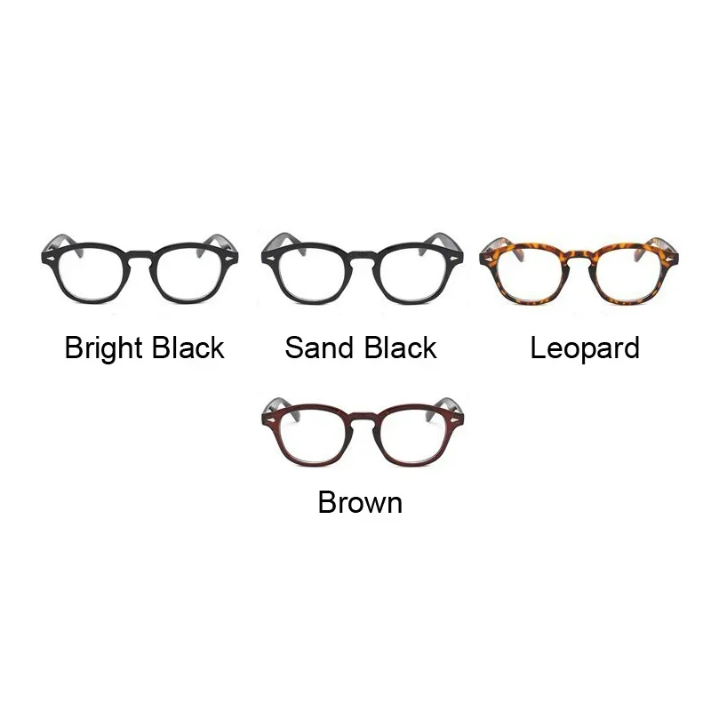 Vintage Rivet Round Glasses Man Style Brand Design Eyeglasses Clear Transparent Lens Eyewear Small Frame Oculos