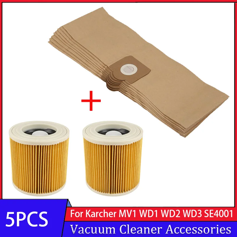 HEPA Filter For Karcher Vacuum Cleaners Parts Cartridge Dust Filters  WD2.250 WD3.200 MV2 MV3 WD3 Karcher Replacement Accessories - AliExpress