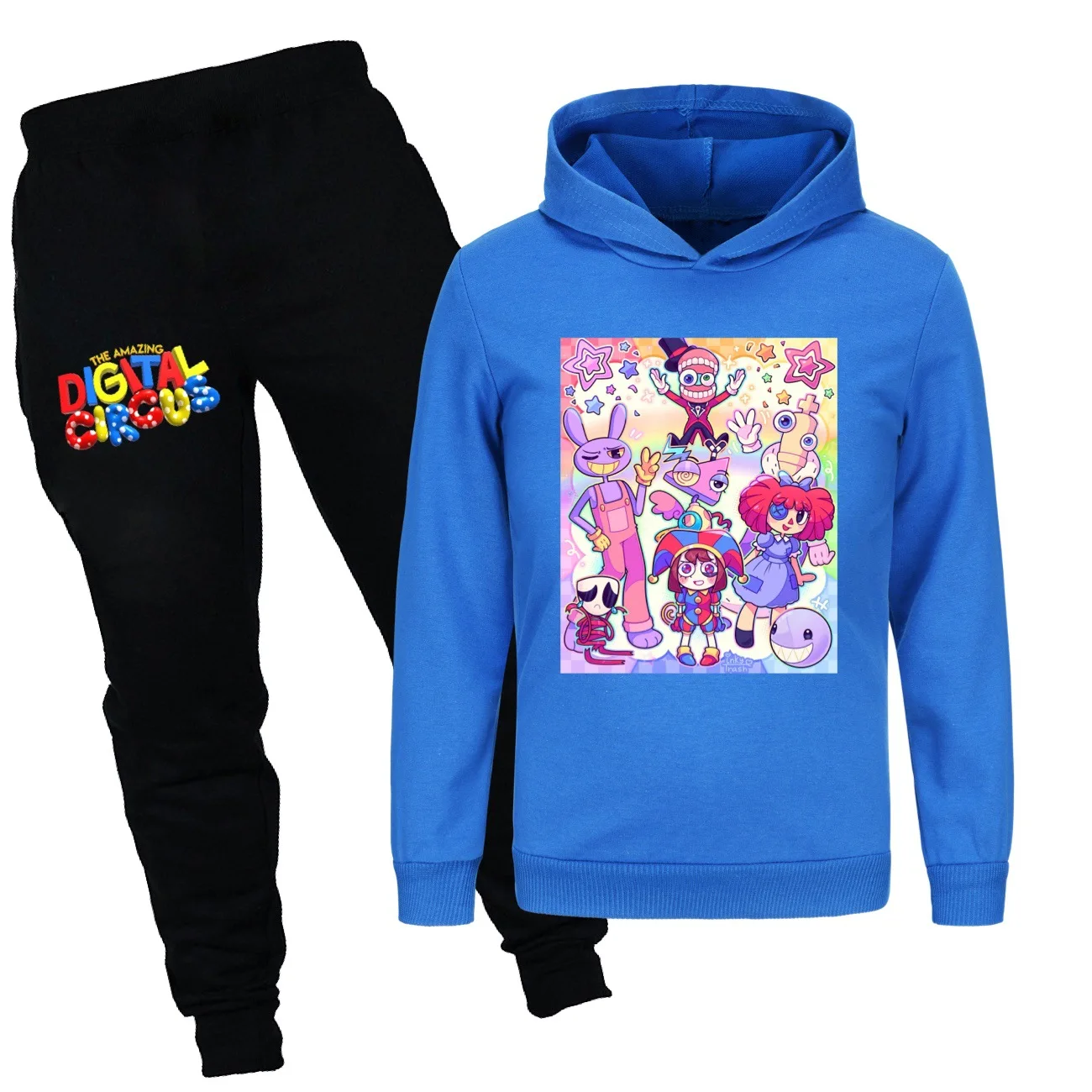 

The Amazing Digital Circus Clothing Set Kid Hoodies +Pants Tracksuit Girl Jacket with Hooded Tops Child Coat Baby Boy Streetwear