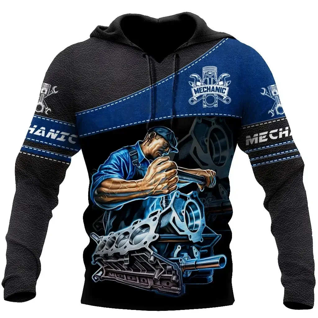 thumbnail image 1 of Sudadera con capucha de invierno para hombre nueva con estampado 3D de mecánico, sudadera con capucha de reparador, jersey retro de gran tamaño para hombre, ropa de mantenimiento para hombre, 1 of 4