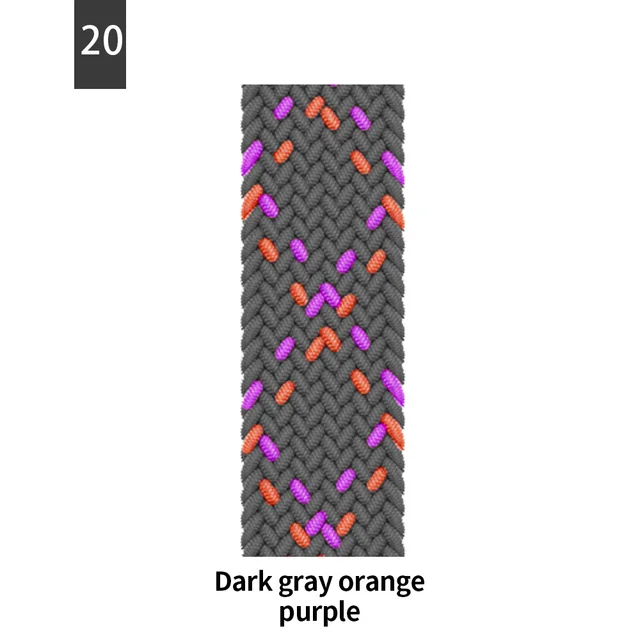 Braided Solo Loop For Apple Watch Band Se 76543 40mm 44mm Elastic Bracelet Strap on Smart Series 38mm 42mm 41mm 45mm Accessories 20 orange purple