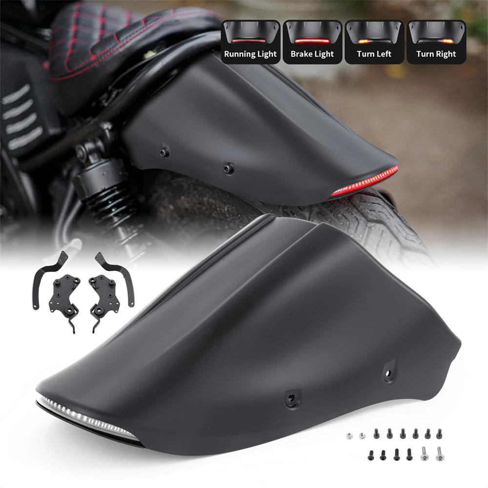 

Motorcycle Rear Tail Tidy Fender Short Mudguard Eliminator Led Fairing for Honda Rebel CMX300 CMX500 2017-2023