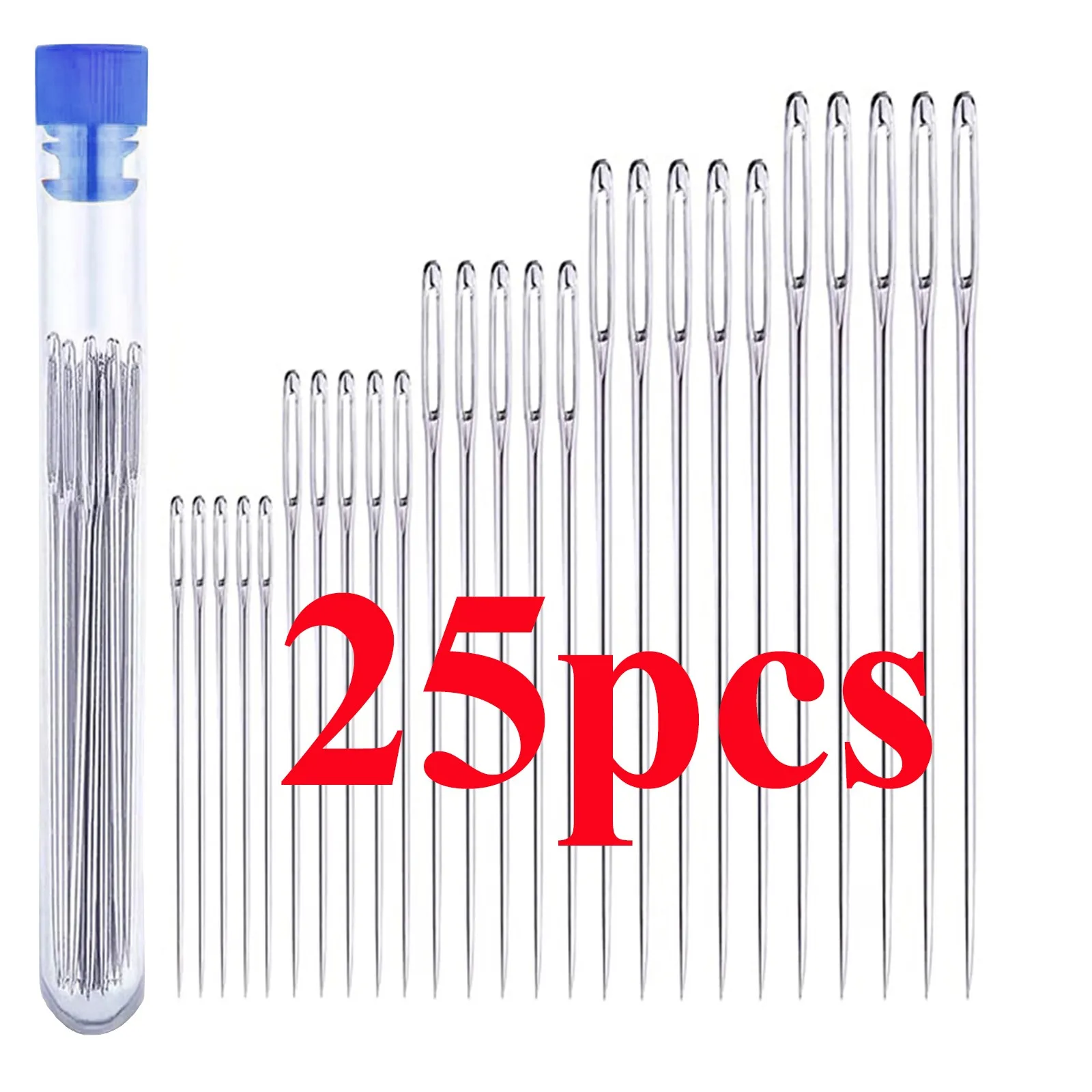 Stainless Steel Large Eye Needles Cross Stitch Needles Embroidery Tool for Handsewing Universal Household Sewing Accessories sewing needles sewing knitting tools