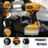 400W Cordless Heat Gun Handheld Electric Hot Air Gun Heat Shrink Wrapping Overload Protection for Dewalt 20V Battery(No Battery) 2