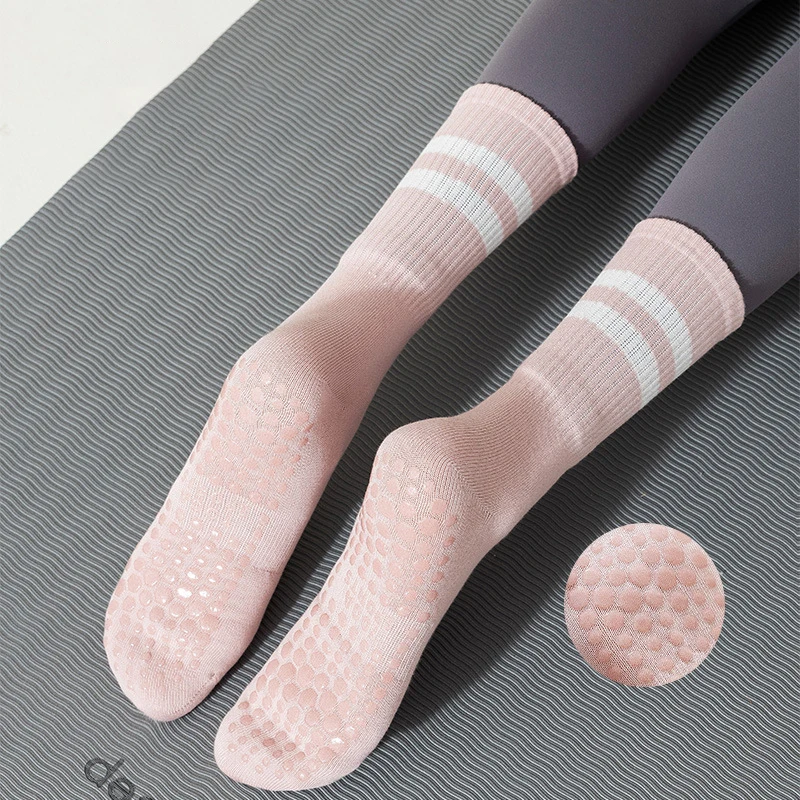 Chaussettes de ballet coordonnantes à séchage rapide pour femmes, chaussettes de yoga chaudes, bonne adhérence, chaussettes de fitness en coton, bandage, haute qualité