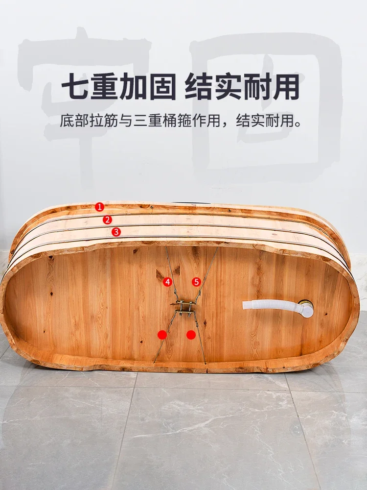 Shower bucket, adult sweat steam bath, dual-purpose bathtub, solid wood bathtub, household thick shower bucket