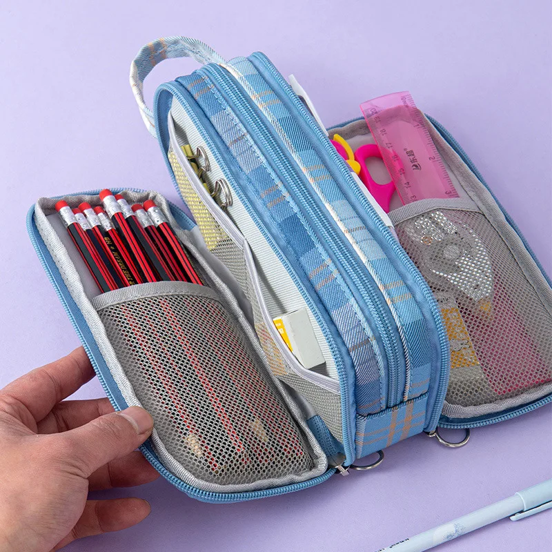 Estuche para Lapices de Gran Capacidad, SHANDABULIU Estuche Lapicera  Multifuncional con Tres Cremalleras, Estuche para Lapiceras Organizadoras  Portátil, para Una Amplia Gama de Aplicaciones (Rosa) : :  Oficina y papelería