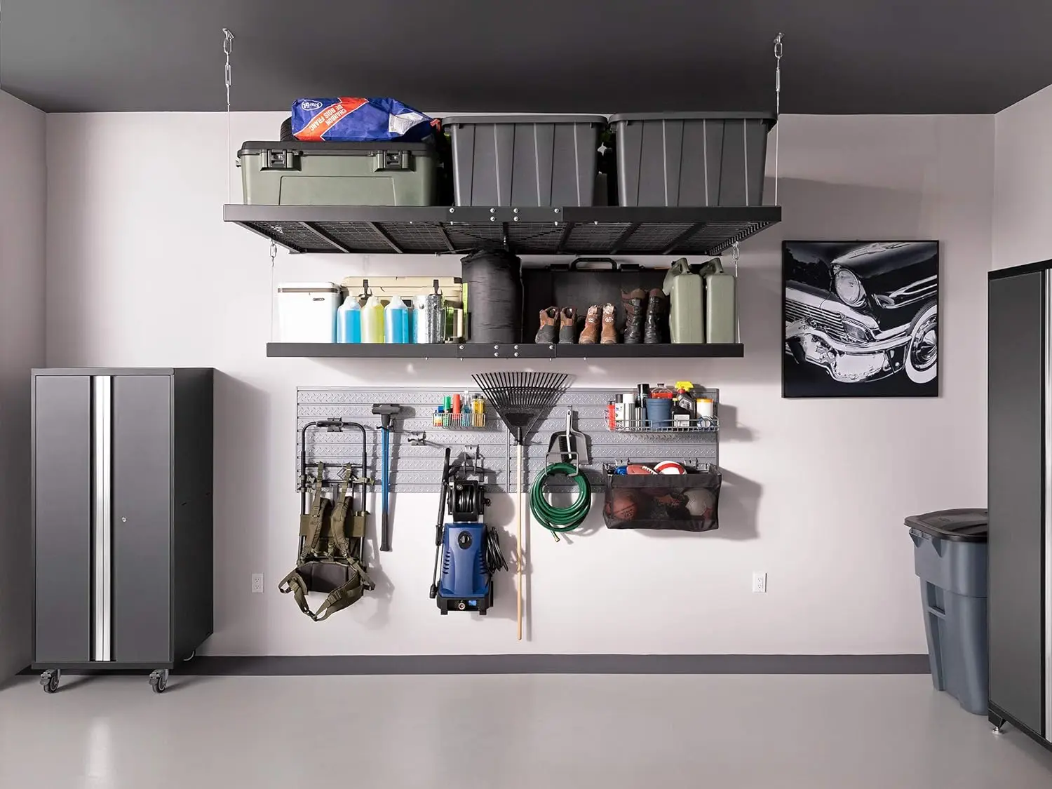 Series White 4 .8  2 x 8 Wall Mounted Steel Shelf, Garage Overheads, 40409 3