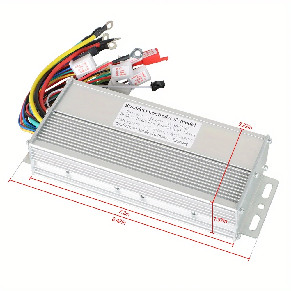 36-48V 800W Brushless Motor Speed Controller 36-48V 800W Scooter Controller DC Replacement for E-Bike Scooter Motor