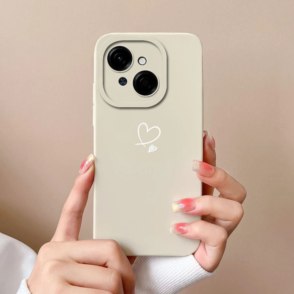Tecno Fashion Phone Case - Soft Liquid Silicone Anti-Drop Housing