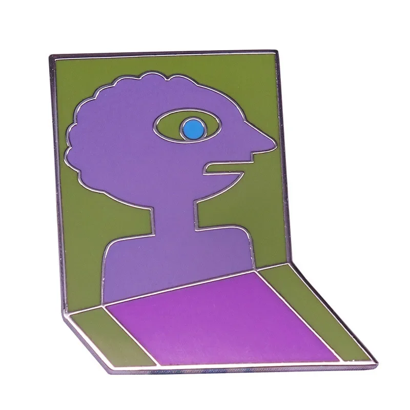 Жесткая эмалированная брошь с геометрическим рисунком, значок приключения времени, модное украшение