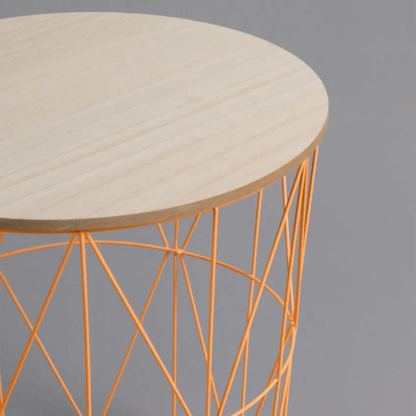 Coffee table round Storage 41x40cm Thinia Home