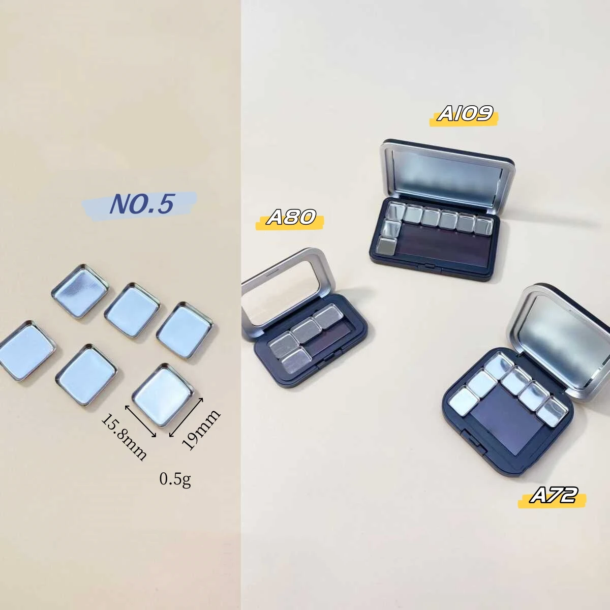 M * F magnetic suction subpackage universal iron plate powder stamp pressed eye shadow powder blusher high gloss lipstick 6