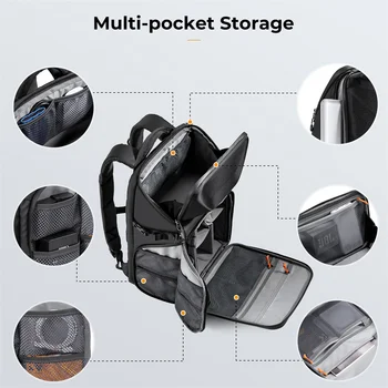 K&F CONCEPT Outdoor Sports Camera Backpack 20L Waterproof Front HardShell Camera Bag For DSLR Camera/15.6" Laptop/Tripod Holder 3