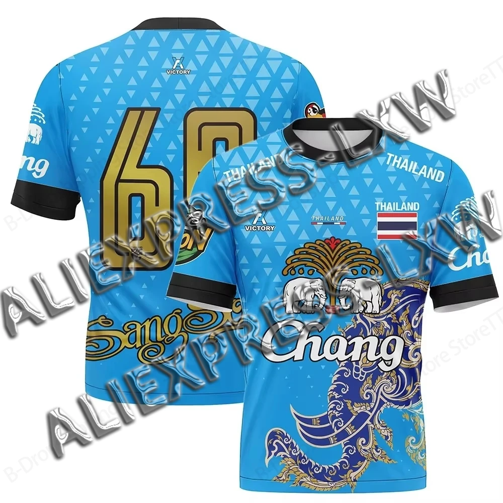 Thailand Chang Elephant 3D Print T-shirt Jersey Men/Women Oversized Breathable Casual Short Sleeve T Shirt Unisex Tops Tees New