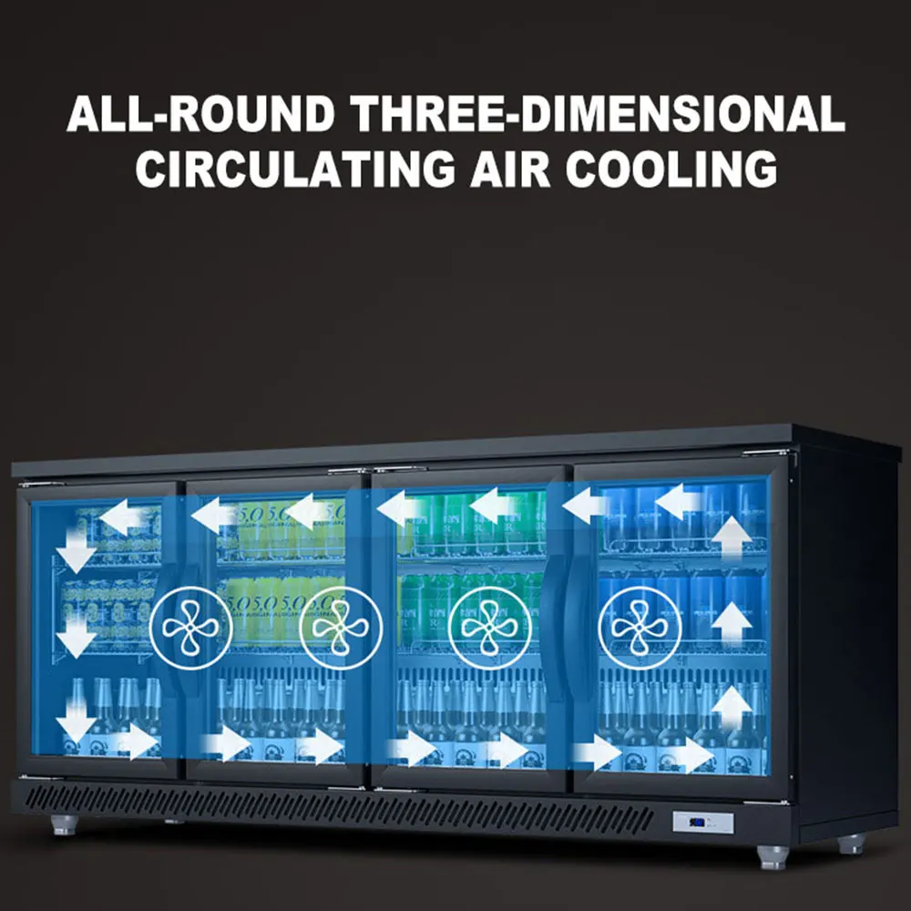 Bar refrigerated cabinet bar beer cabinet embedded air-cooled beverage display commercial single door freezer