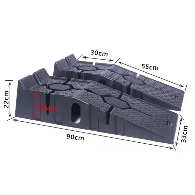 New Black 2500KG Heavy Duty Car Ramps 900mm Long Antiskid Working Ramp Auto Oil Changing Repair Maintenance Jack Lift Tools