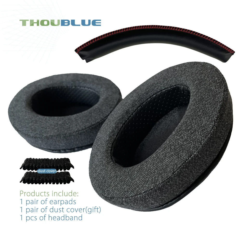 Premium Replacement Memory Foam Ear Pads - Silver Edition