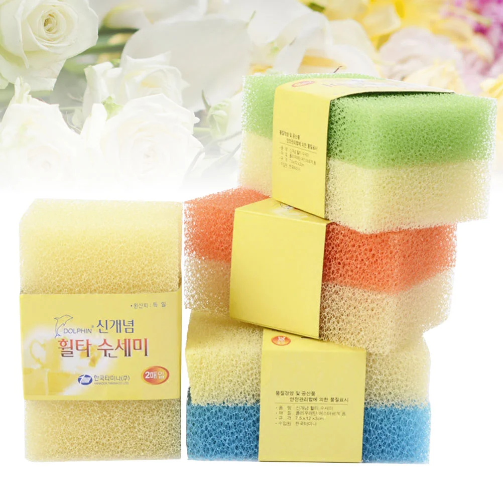 

Simulation Loofah Scouring Pad Kitchen Dishwashing Sponge Cleaning Pad Sponge Brushes Paddish Scrubber Pads (Random Color)