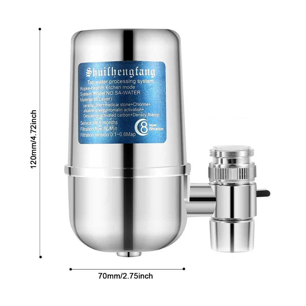 Kitchen Purifier Tap Filter for Home Use Scale Chlorine Heavy Metal Removal 6000L Multi-layered Water Purifier Filtration System water filters