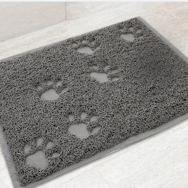 2Pcs Litter Box Mat Cat Mat PVC Non-Slip Pet Litter Pad Easy Wash Functional Design for Home Cat Owners Convenient Use 6