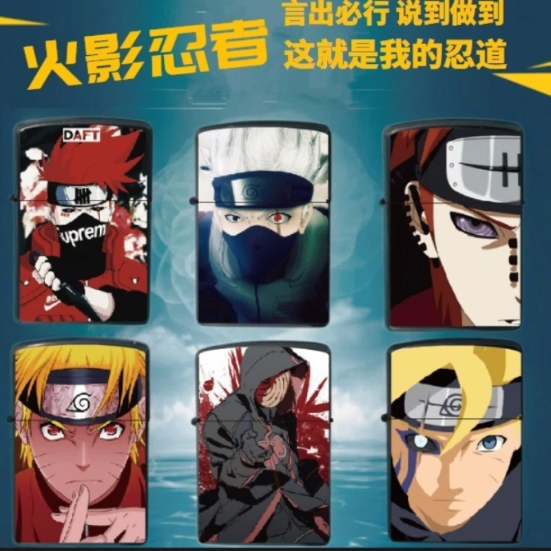 

Tide brand kerosene lighter Naruto One Piece series windproof retro grinding wheel lighter personalized gift for boyfriend