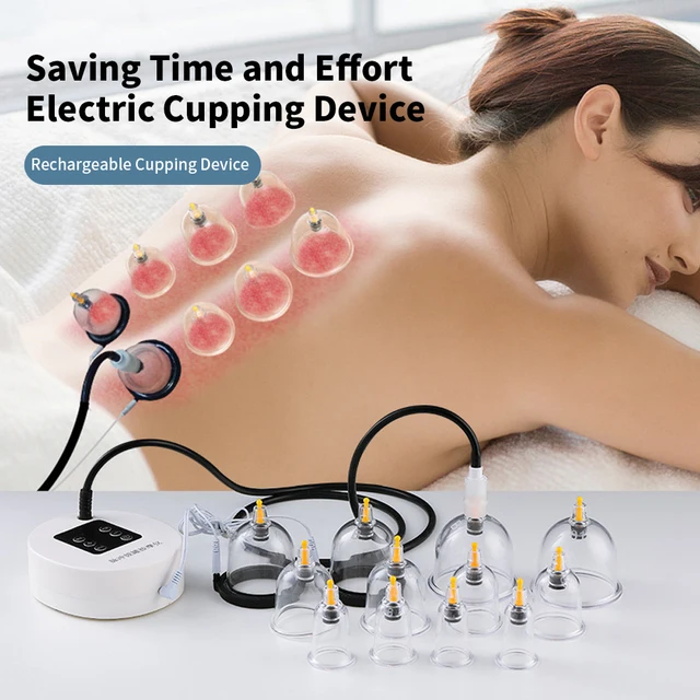 12 ชิ้นนวดสูญญากาศ Cupping Therapy ชุดกายภาพบําบัด Healthy Self-Help ทั้งร่างกายที่ใช้งานได้เครื่องใช้ไฟฟ้านวดเครื่องมือหลอด Jars 1