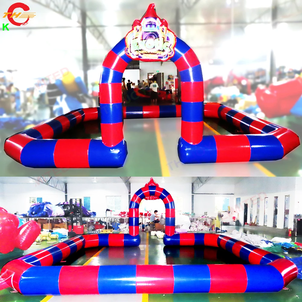 

Free Door Shipping High Quality Bounce House Air Inflatable Go Kart Rc Race Track