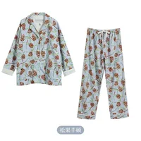 2024 New Pajamas Suit Cotton 2 Piece Set Women Print Cartoon Nightwear Long Sleeve Trousers Set Autumn Loungewear Home Clothes - Image 5
