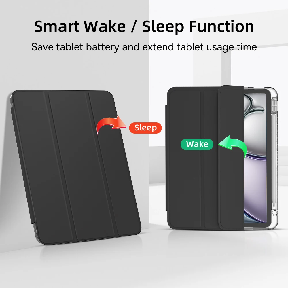 Magnetic IPad Air 11 Case Slim Case For IPad Air 11 Inch M3/M2 (2025 7th/2024 6th), 10.9 Inch 5th Gen 2022/4th Generation 2020 With Pencil Holder, Auto Wake-Sleep, Multi-Angle Stand Clear Cute