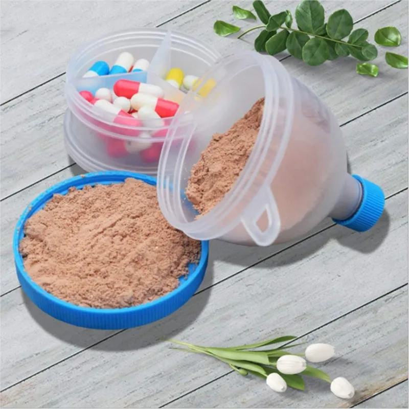 Protein Funnel Supplement Powder Container - Shaker Container for Powder  Supplement Storage with Pil…See more Protein Funnel Supplement Powder