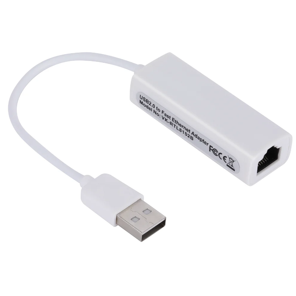 Usb 2.0 para Rj45 Lan Ethernet Adapter Placa de Rede para pc Macbook Laptop Windows 10 100mbps Rtl8152b - Imagem 5