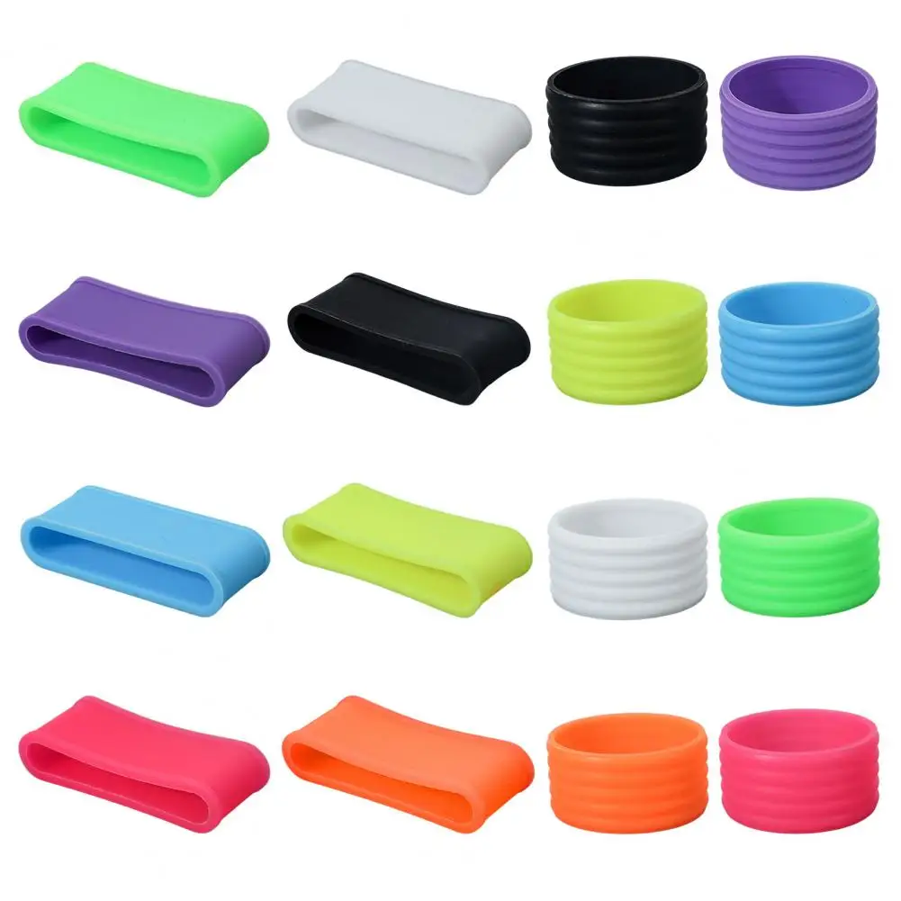 Table Tennis Racket Grip 2Pcs Pickleball Paddle Grip Band Elastic Badminton Table Tennis Racket Overgrip Handle Silicone Anti-slip Ring for Pickleball