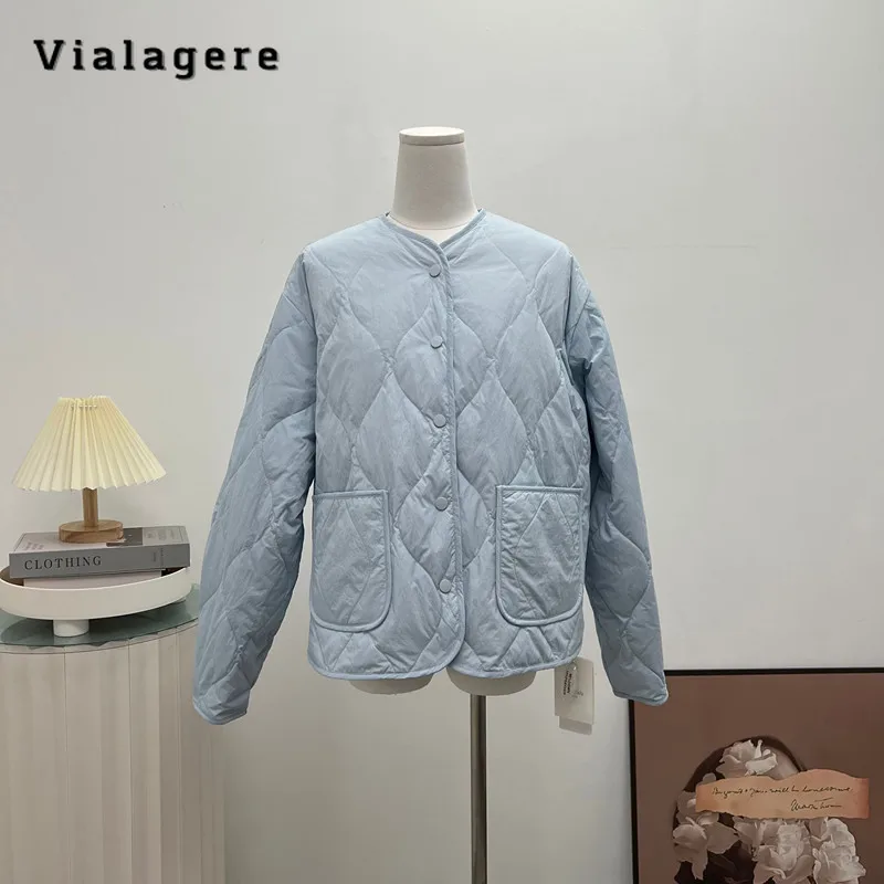 

Women Casual Basic Long Sleeve Single Breasted Parkas 2023 Autumn Winter V-neck Pockets Outerwear Jacket Fashion Warm Solid Coat