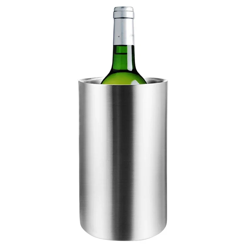Wine Cooler Bucket Stainless Steel Double Wall Wine Bottle Cooler Holder Beer Chiller Champagne Ice Bucket Bar Tool ice bucket