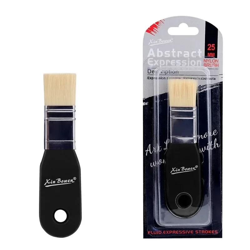 1pc Board Brush Nylon Paint Brush Wooden Painting Brush for Gouache Watercolor Oil Paint Acrylic Wall Painting Art Supplies 5
