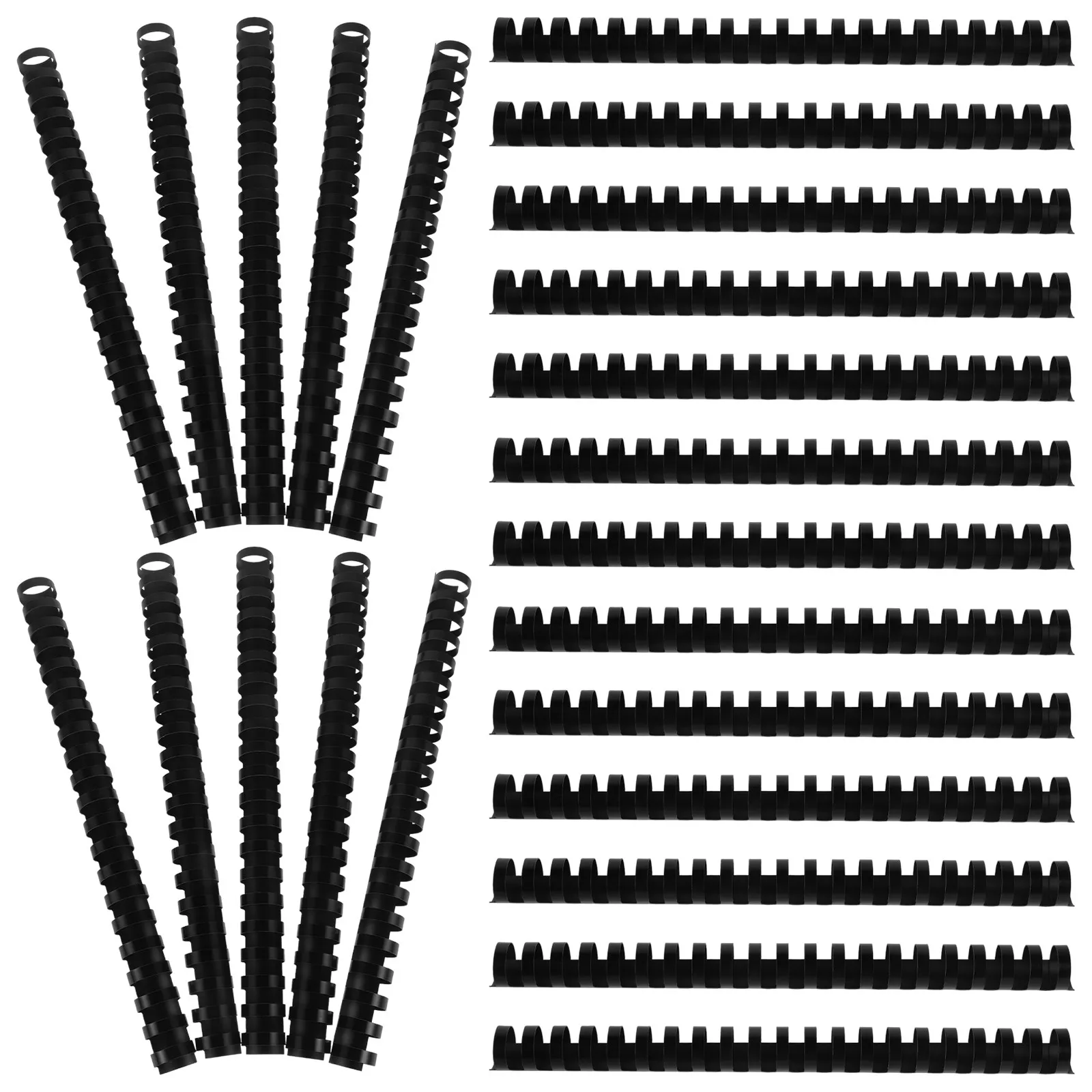 50Pcs 21 홀 플라스틱 빗 바인딩 책 바인딩 문서 정리 스크랩북 사진 앨범 사무실 학교 사용