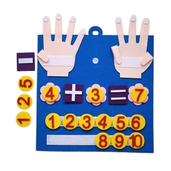 Montessori Kid Learning Toys Felt Finger Numbers Math Toy Children Counting Early Learning For Toddlers Intelligence Develop