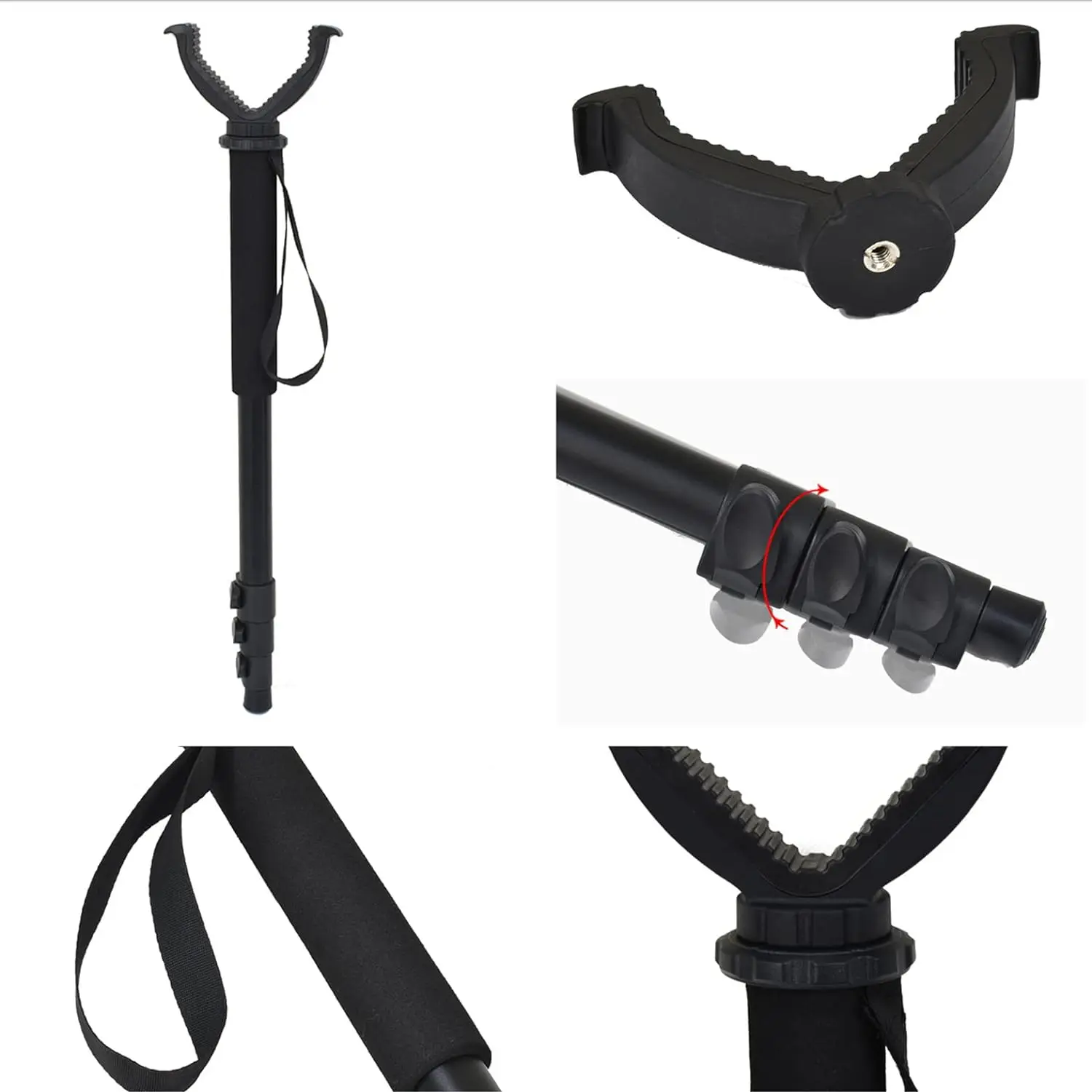 Monopod Shooting Stick and Gun Rest Versatile Hunting Accessories with Adjustable Height Tactical Gun Portable Tripod Stand rifle tripod stand shotgun accessories