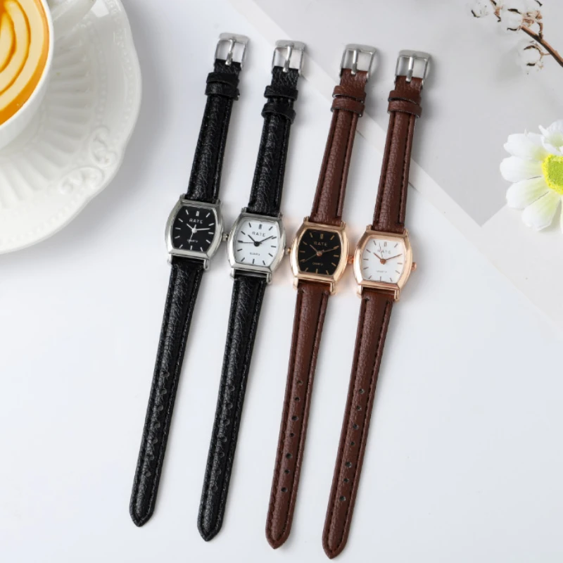 

High Quality Ladies Casual Bracelet Watches Women's Simple Vintage Watches for Women Dial Wristwatch Leather Strap Wrist Watch