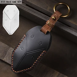 Premium Alcantara Suede Leather Car Key Case - Luxury Protector Accessories (Black)