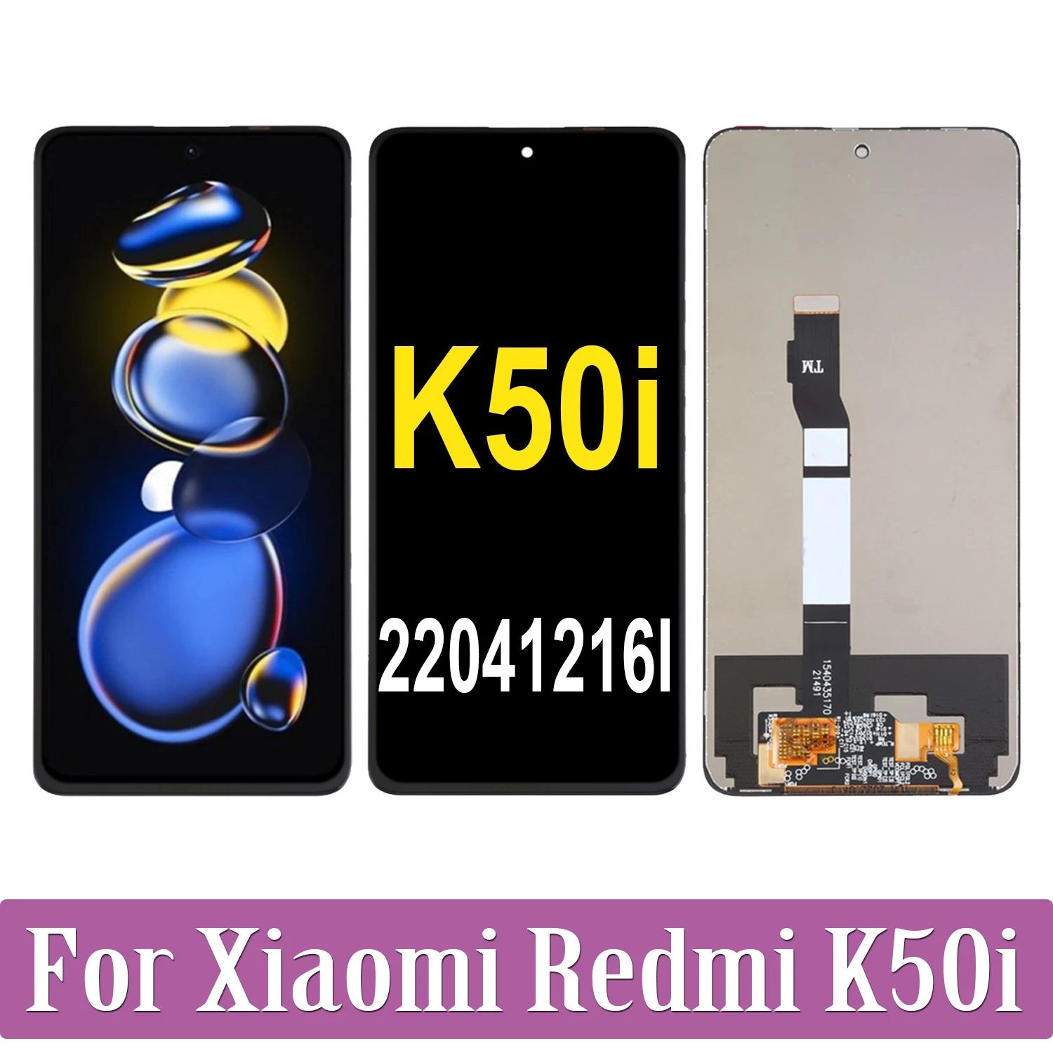 

ЖК-дисплей 6,6 ''для Xiaomi Redmi K50i K50 i, сенсорный экран с дигитайзером в сборе для RedmiK50i 22041216I, сменный ЖК-дисплей, оригинал