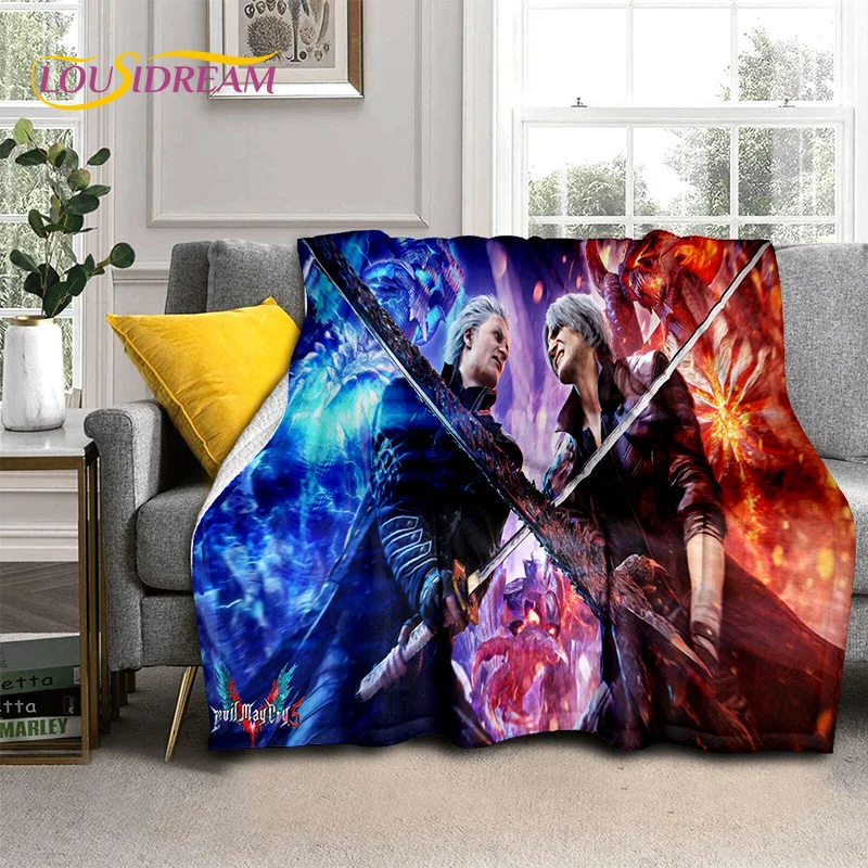 D-Devil May Cry Games DMC Gamer HD Blanket,Soft Throw Blanket for