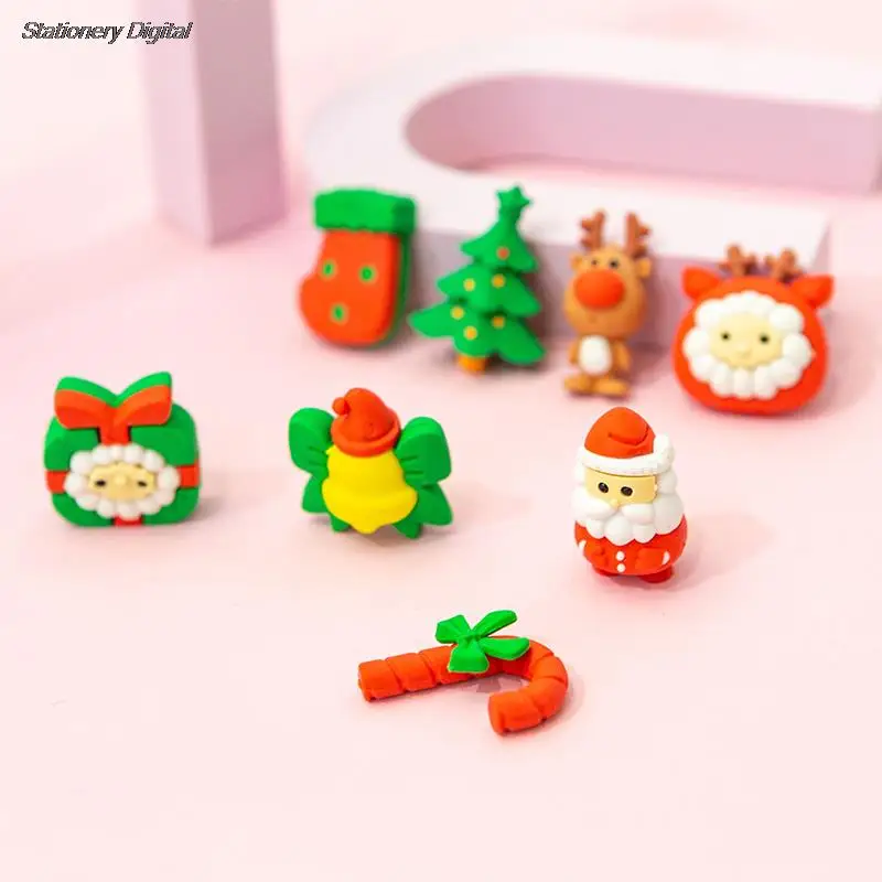 20pcs Cute Snowman Santa Mini Erasers Kawaii Rubber Erasers Student Kids  Gifts Korean Stationery School Supplies Christmas - AliExpress