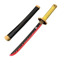 Cosplay Anime Tsugikuni Yoriichi Bamboo 24inch Katana Sword Role Play Demon Slayer Kaigaku 60cm Weapon Model 1