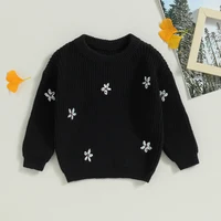 Baby Girl Boy Knit Sweater Tops Pullover Sweatshirt Warm Crewneck Long Sleeve Tops for Infant Toddler 4